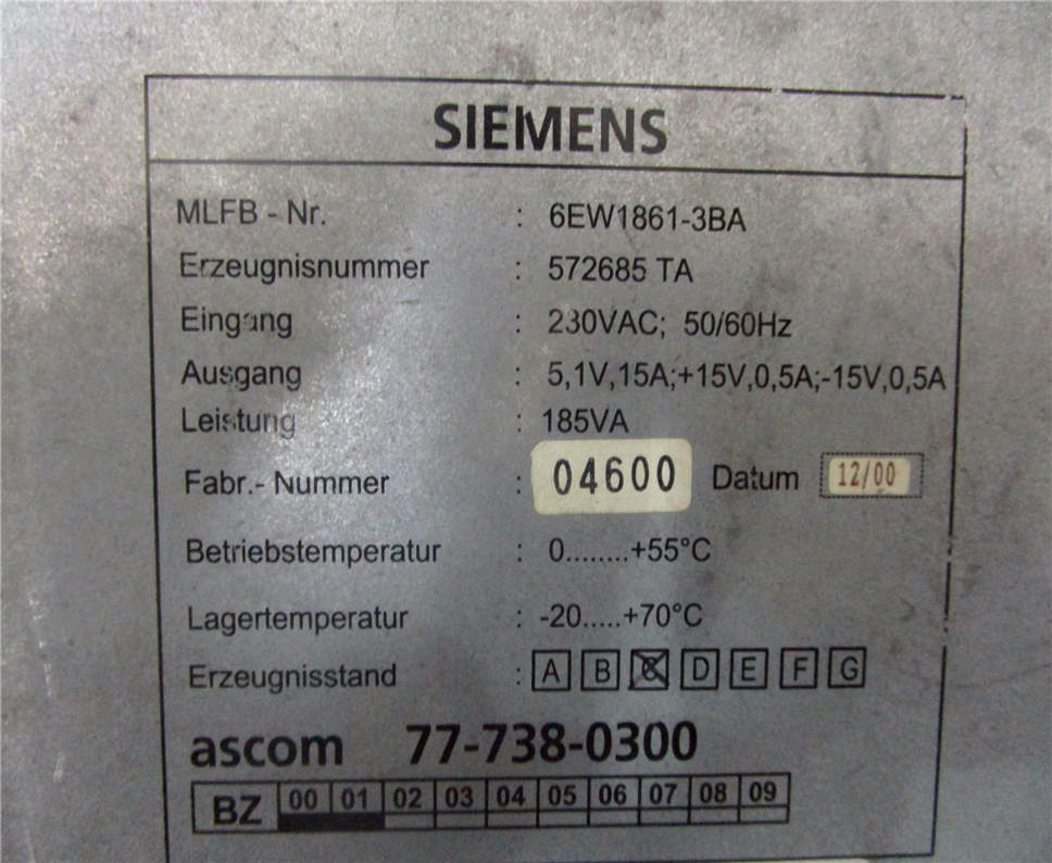 SIEMENS	6EW1861-3BA Module