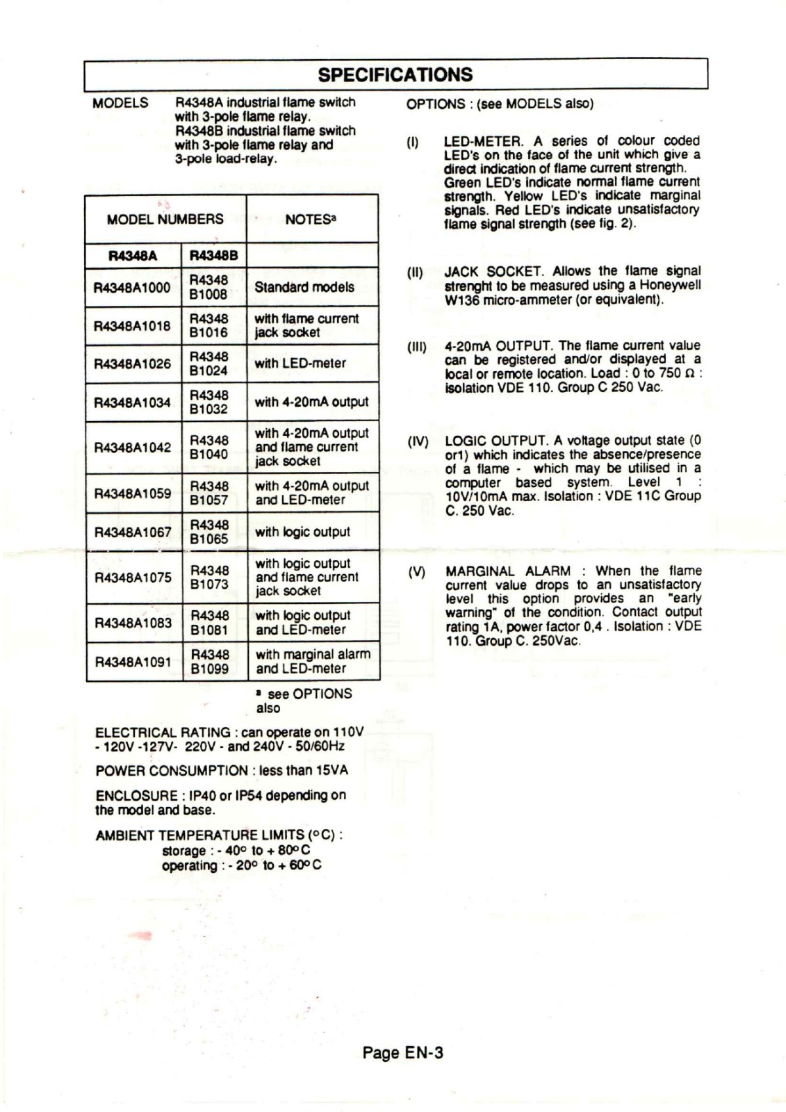 HONEYWELL R4348-A/1026 Instruction Manual