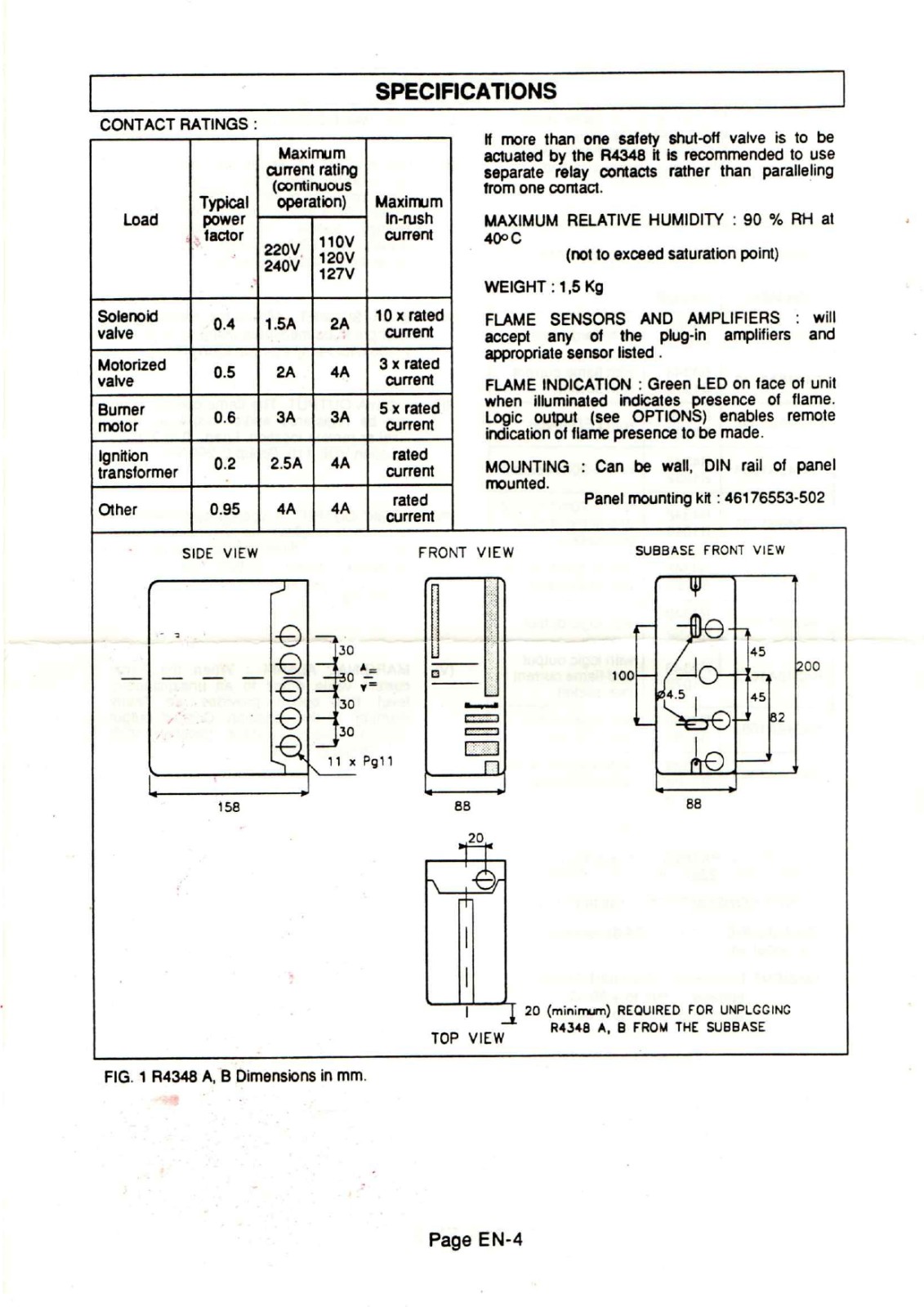 HONEYWELL R4348-A/1026 Instruction Manual