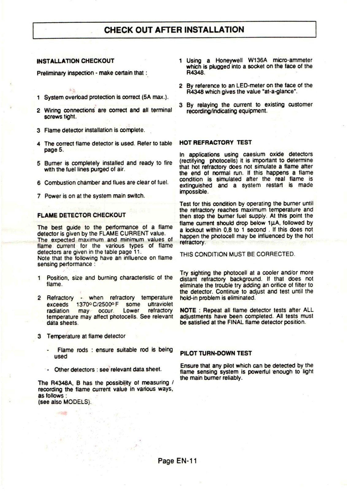 HONEYWELL R4348-A/1026 Instruction Manual