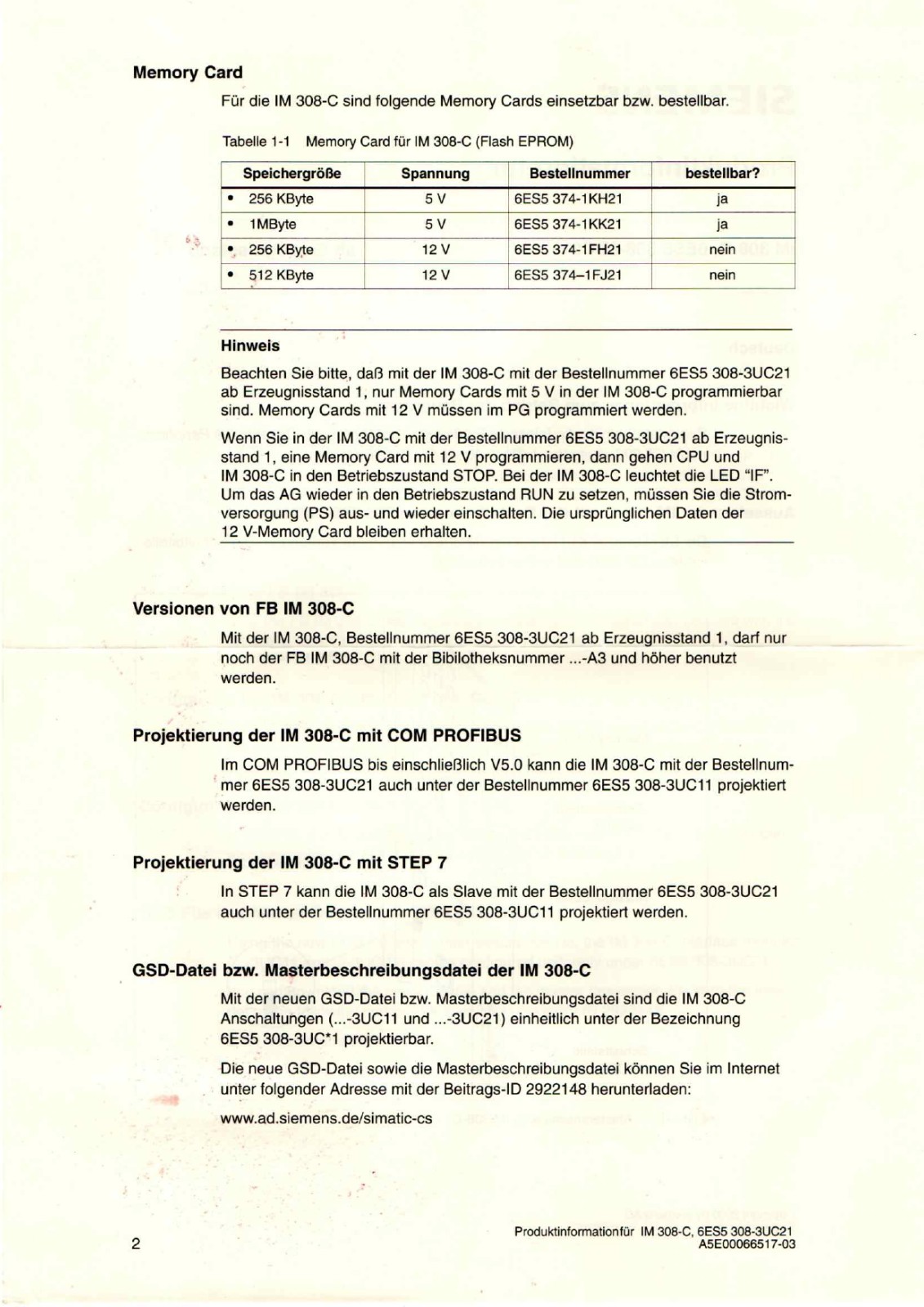 Siemens 6ES5308-3UC21 Instruction Manual