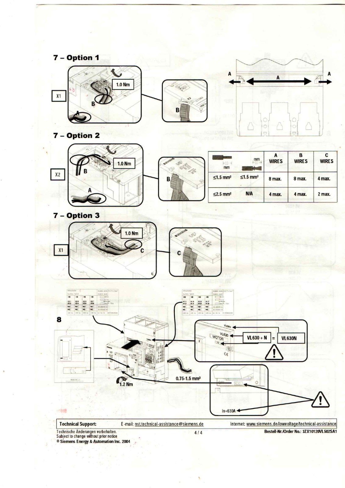 Siemens 3VL8716-1DE30-0AA0 datasheet