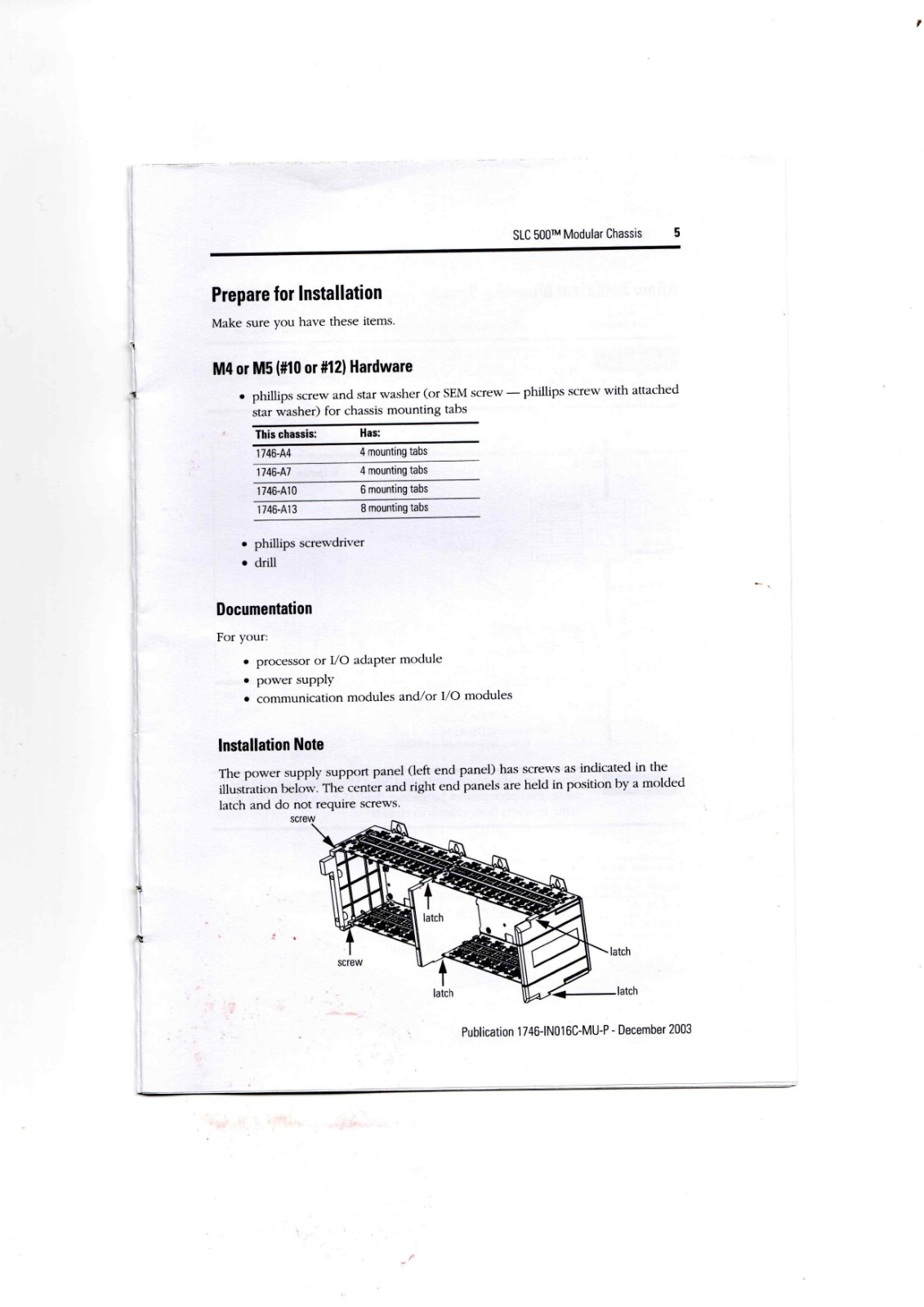 Allen-Bradley 1746 Series Instructions