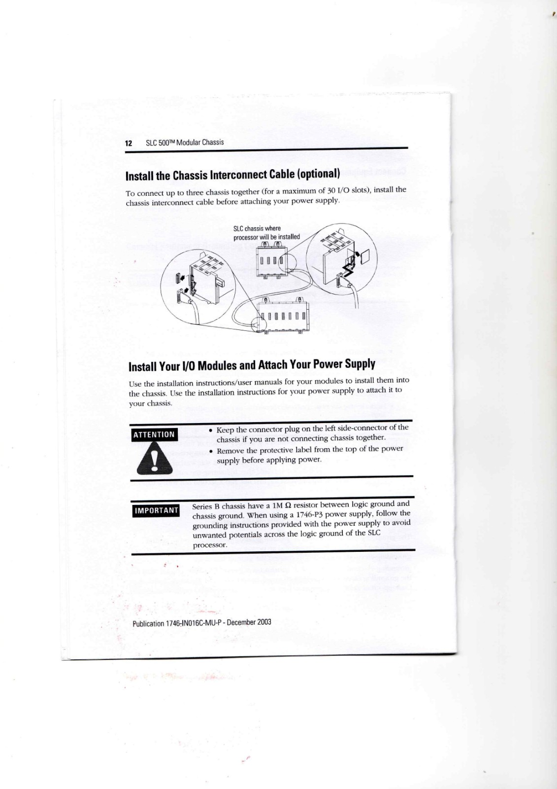 Allen-Bradley 1746 Series Instructions