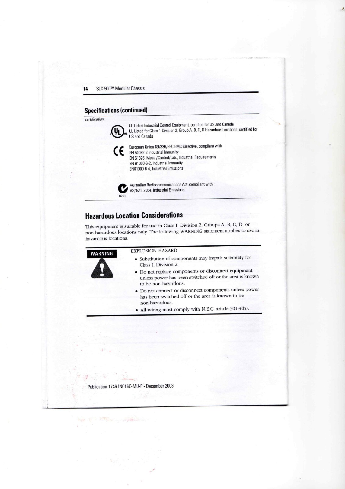 Allen-Bradley 1746 Series Instructions