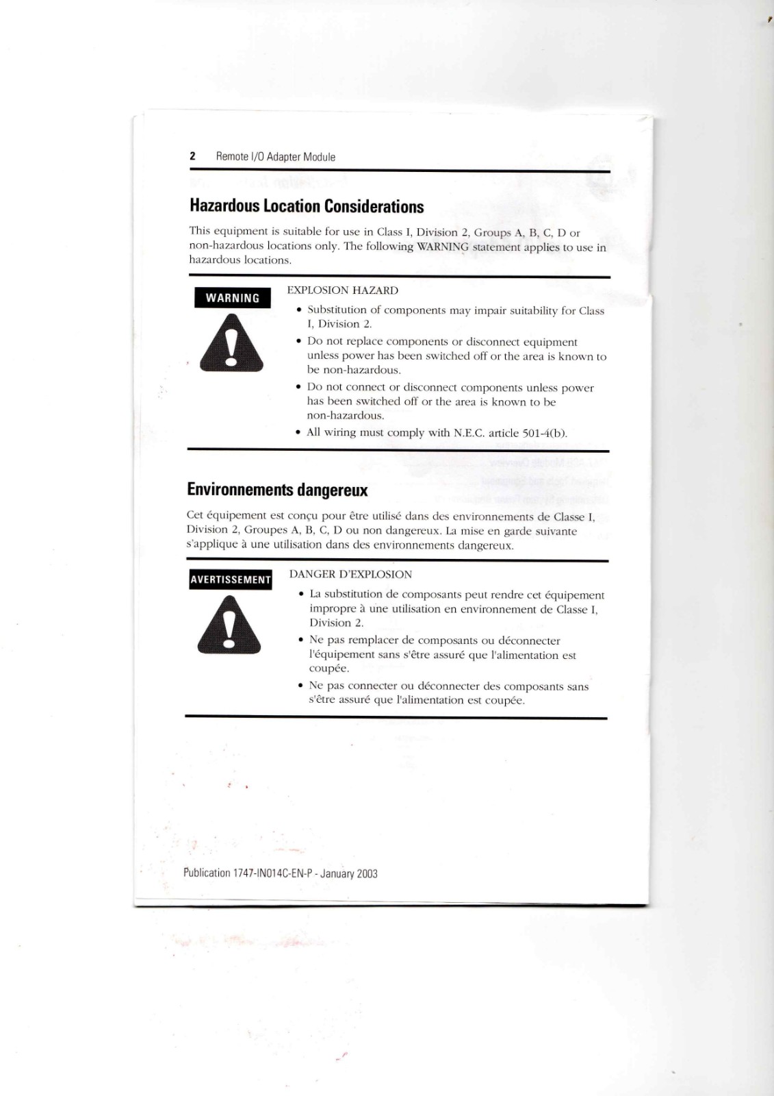Allen-Bradley 1747-ASB Data Sheet