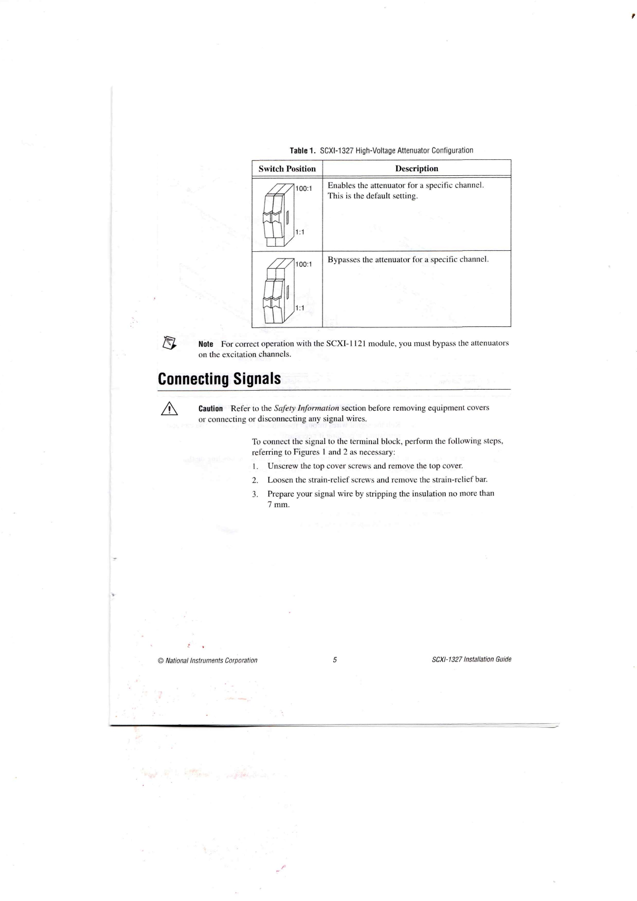 National Instruments SCXI-1327 Datasheet