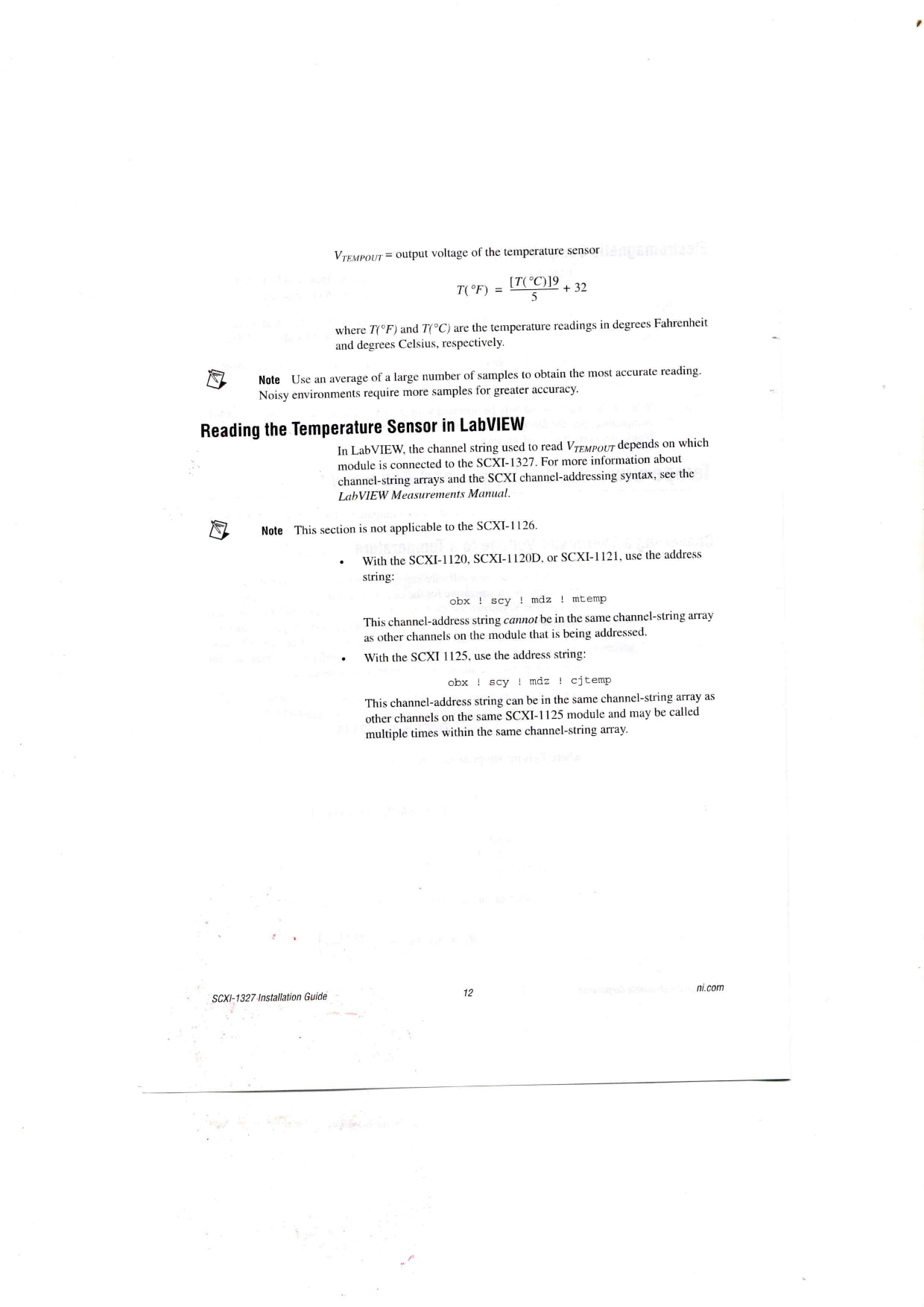 National Instruments SCXI-1327 Datasheet