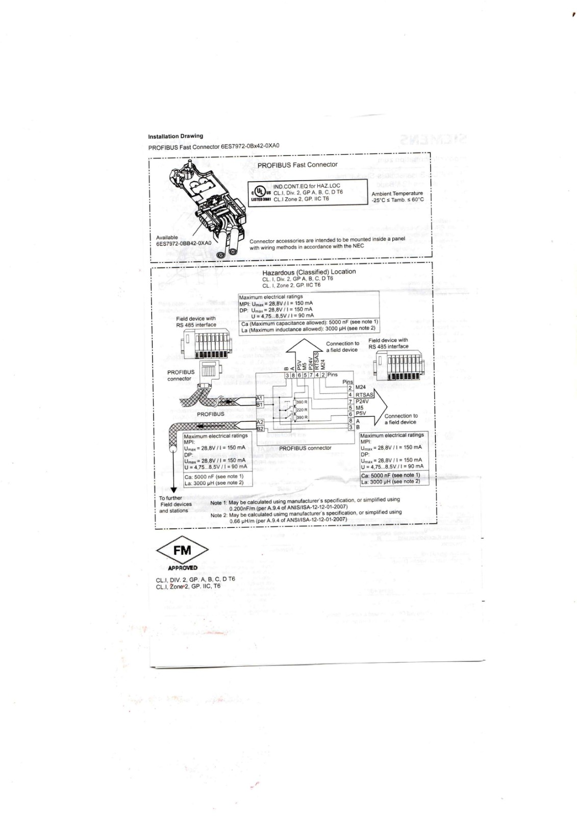 Siemens 6ES7972-0BA12-0XA0 Datasheet
