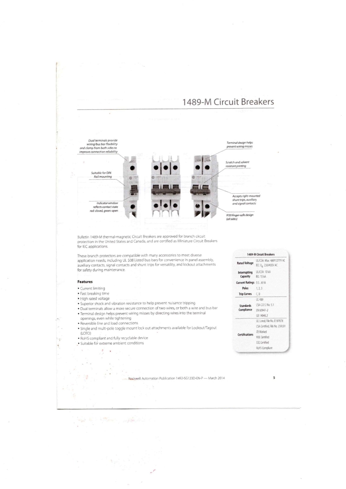 Allen-Bradley 1489-M Data Sheet