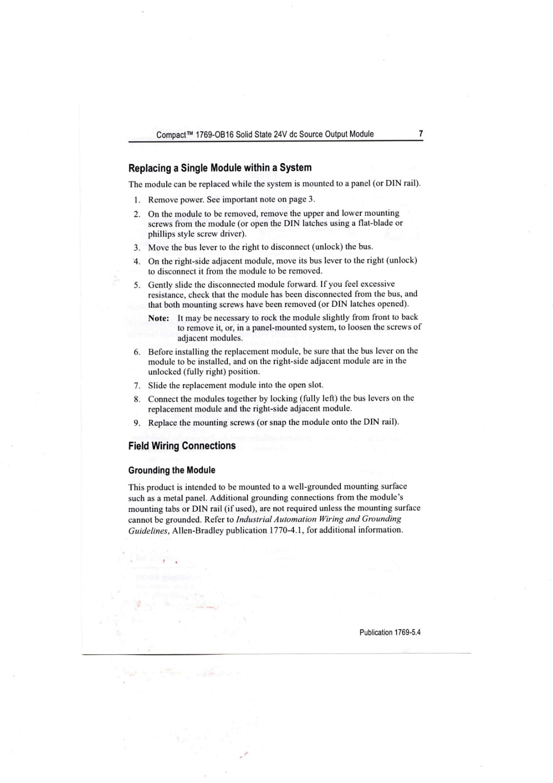Allen-Bradley 1769-OB16 Data Sheet