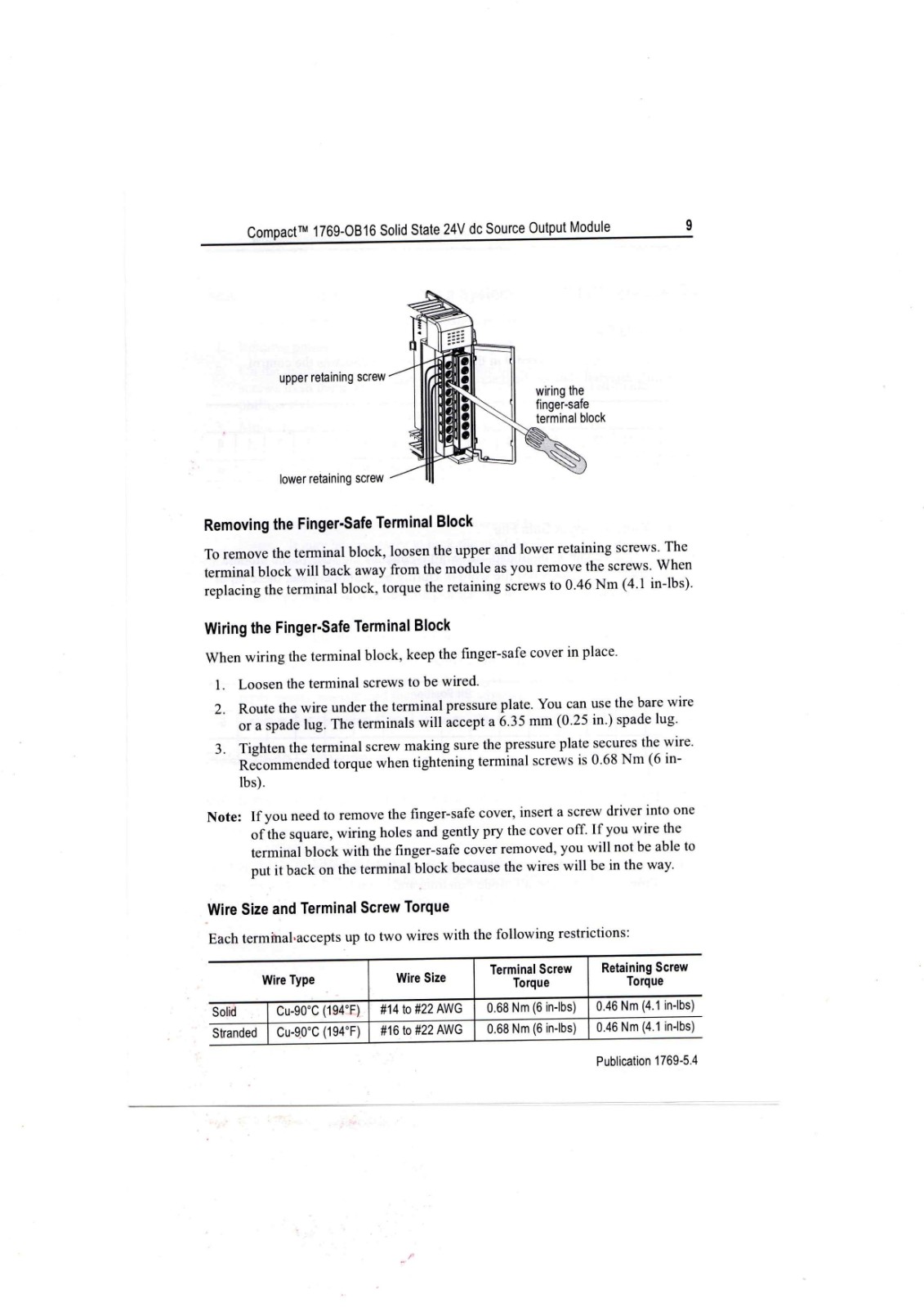 Allen-Bradley 1769-OB16 Data Sheet