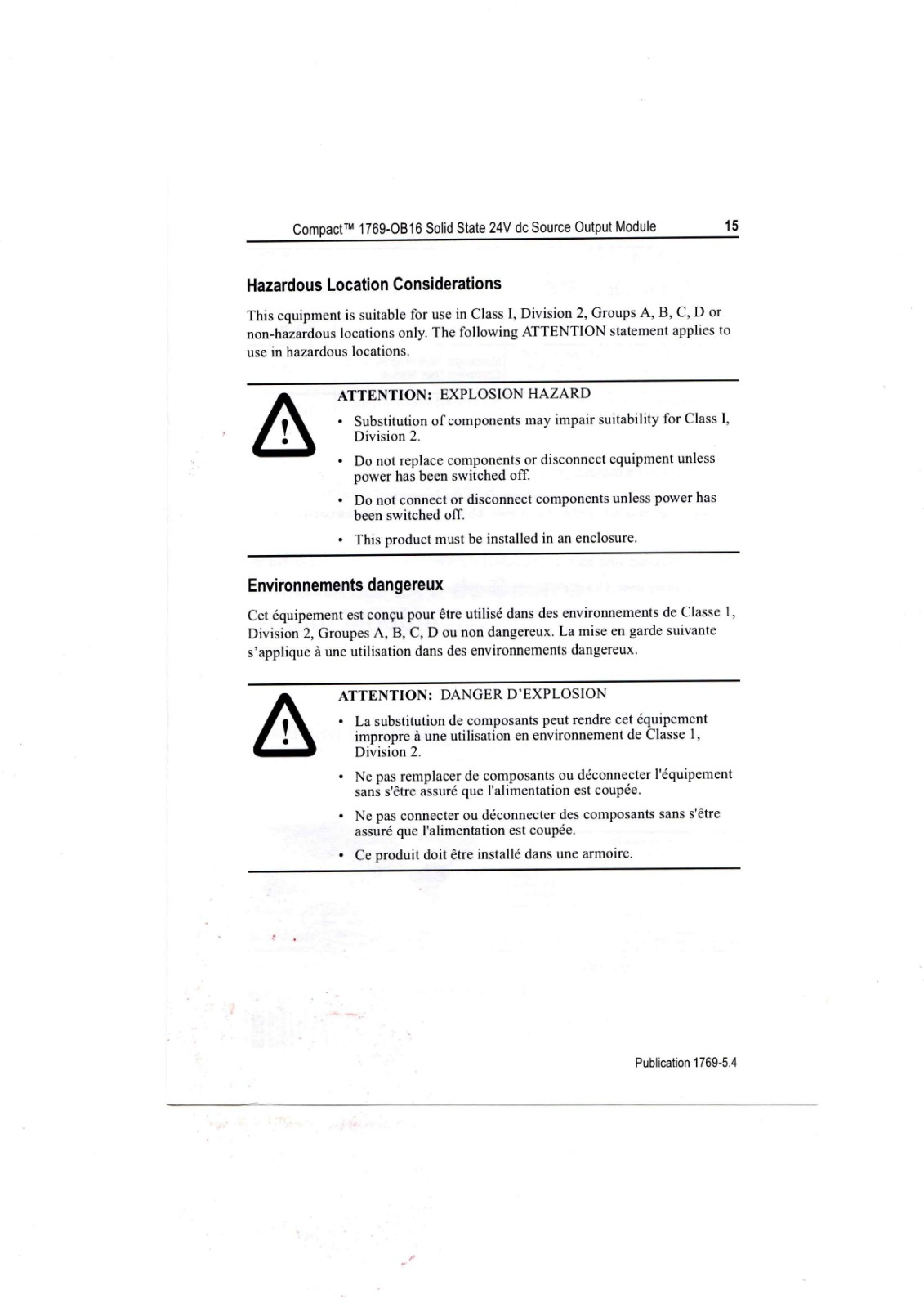 Allen-Bradley 1769-OB16 Data Sheet