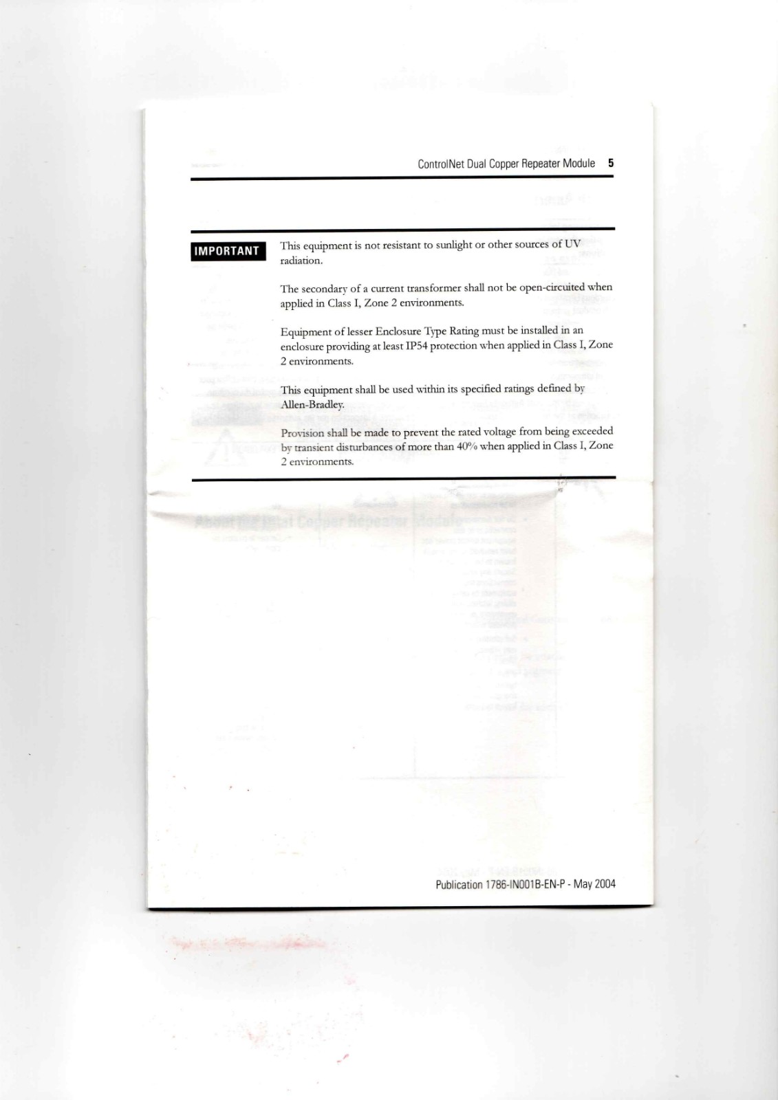 Allen-Bradley 1786-RPCD Data Sheet