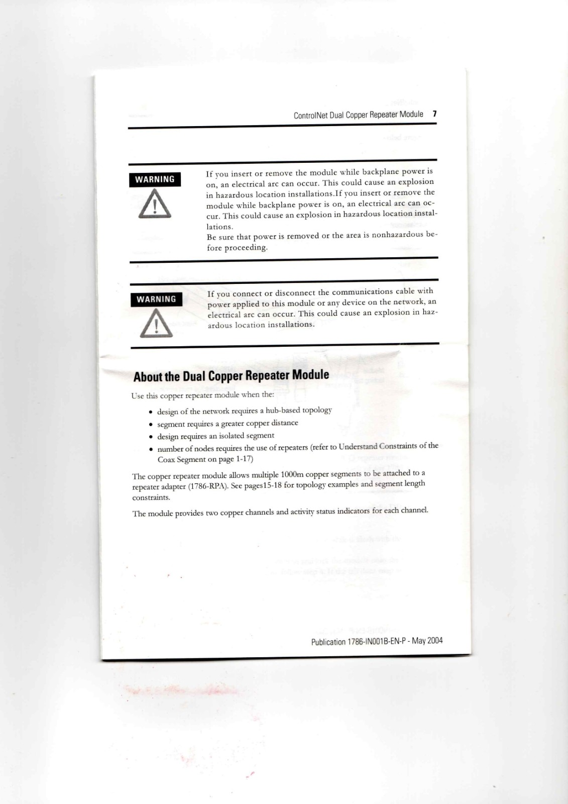 Allen-Bradley 1786-RPCD Data Sheet
