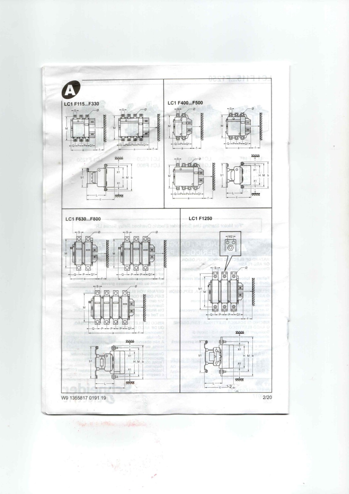 Schneider LC1F185 Datasheet
