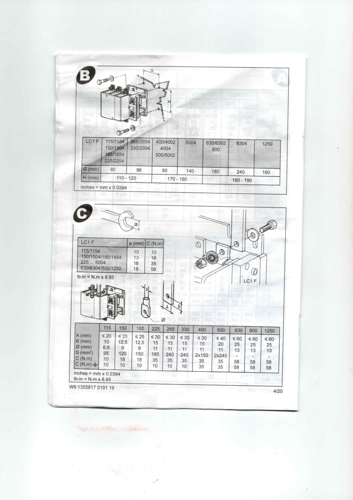 Schneider LC1F185 Datasheet