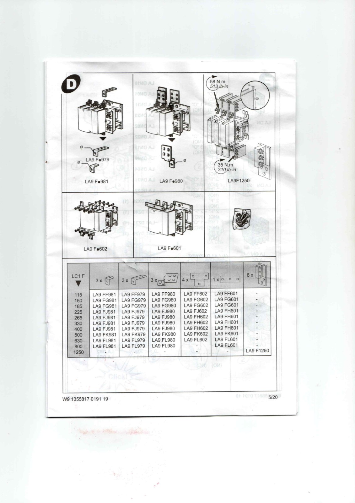 Schneider LC1F185 Datasheet