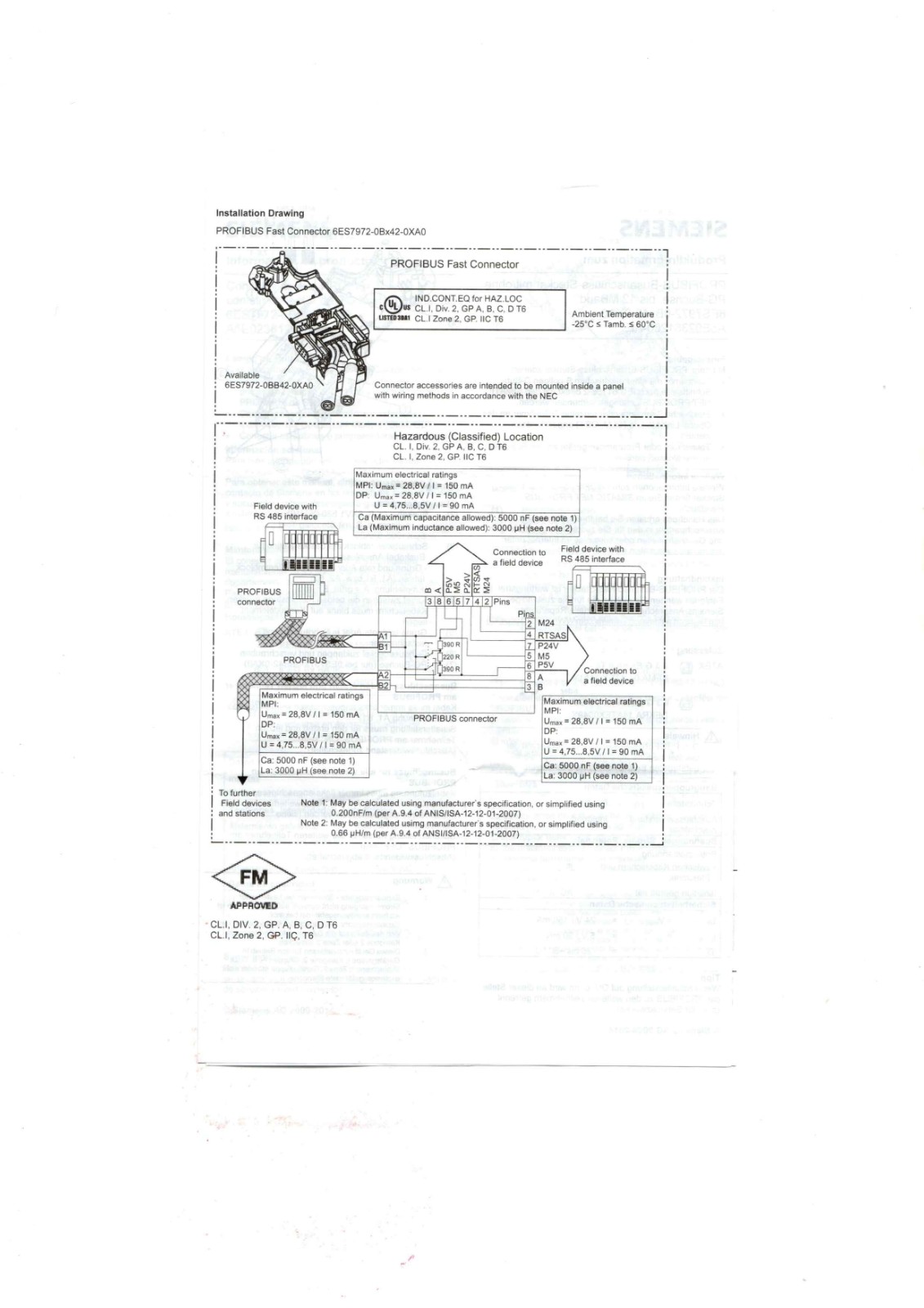 Siemens 6ES7972-0BX42-0XA0 Datasheet