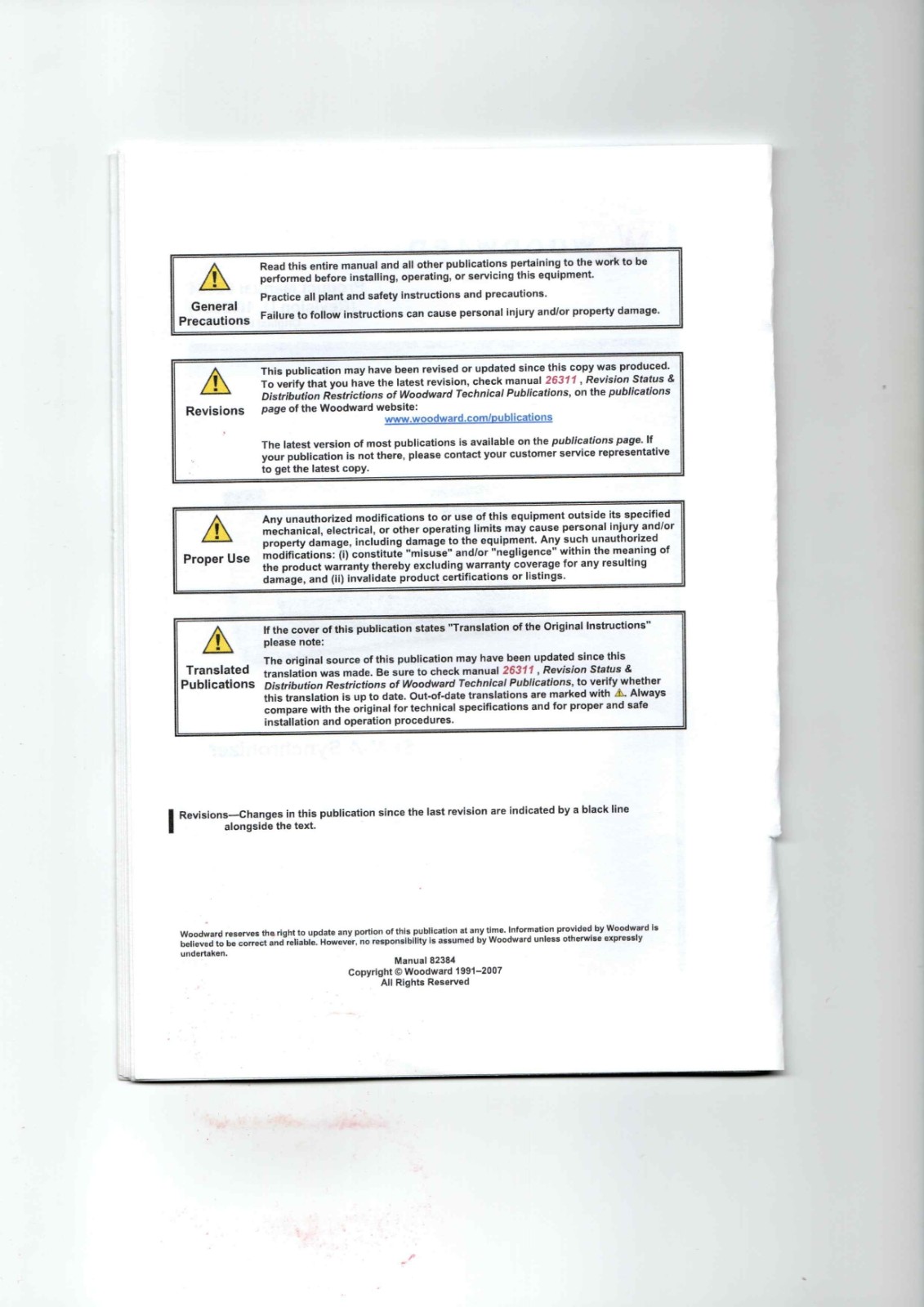 Woodward SPM-A 82384 Datasheet