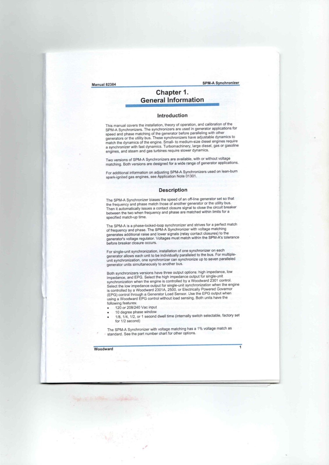 Woodward SPM-A 82384 Datasheet