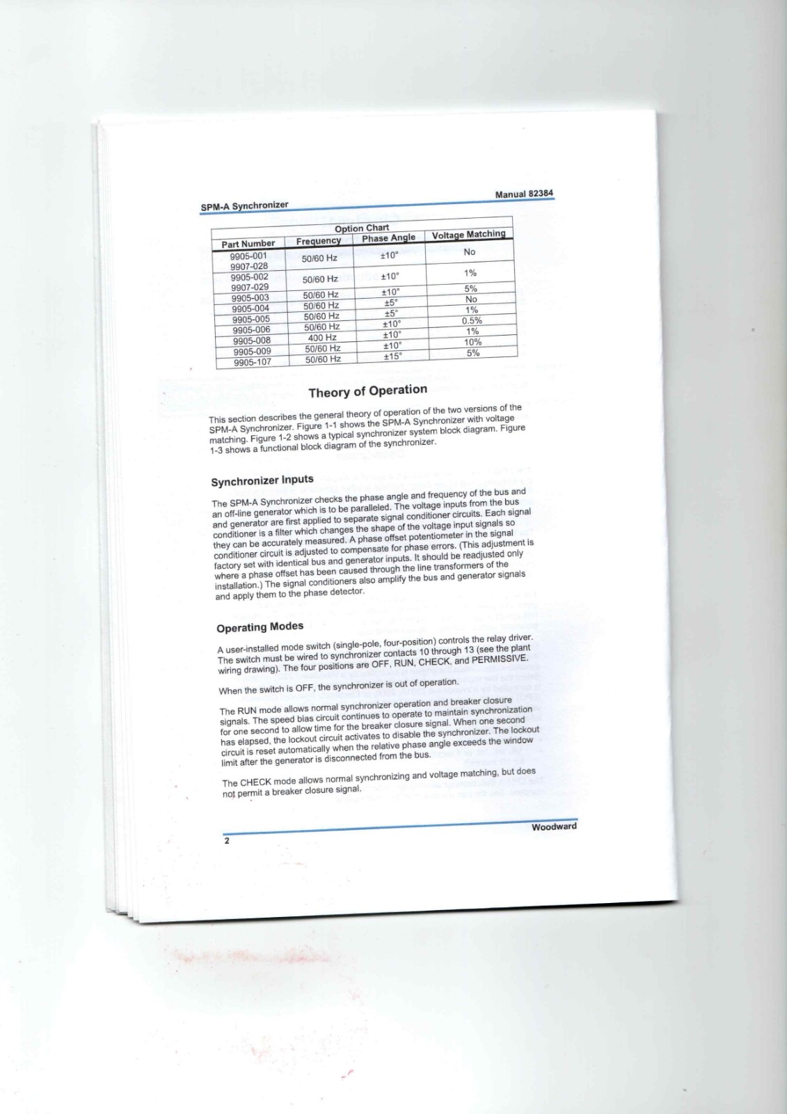 Woodward SPM-A 82384 Datasheet