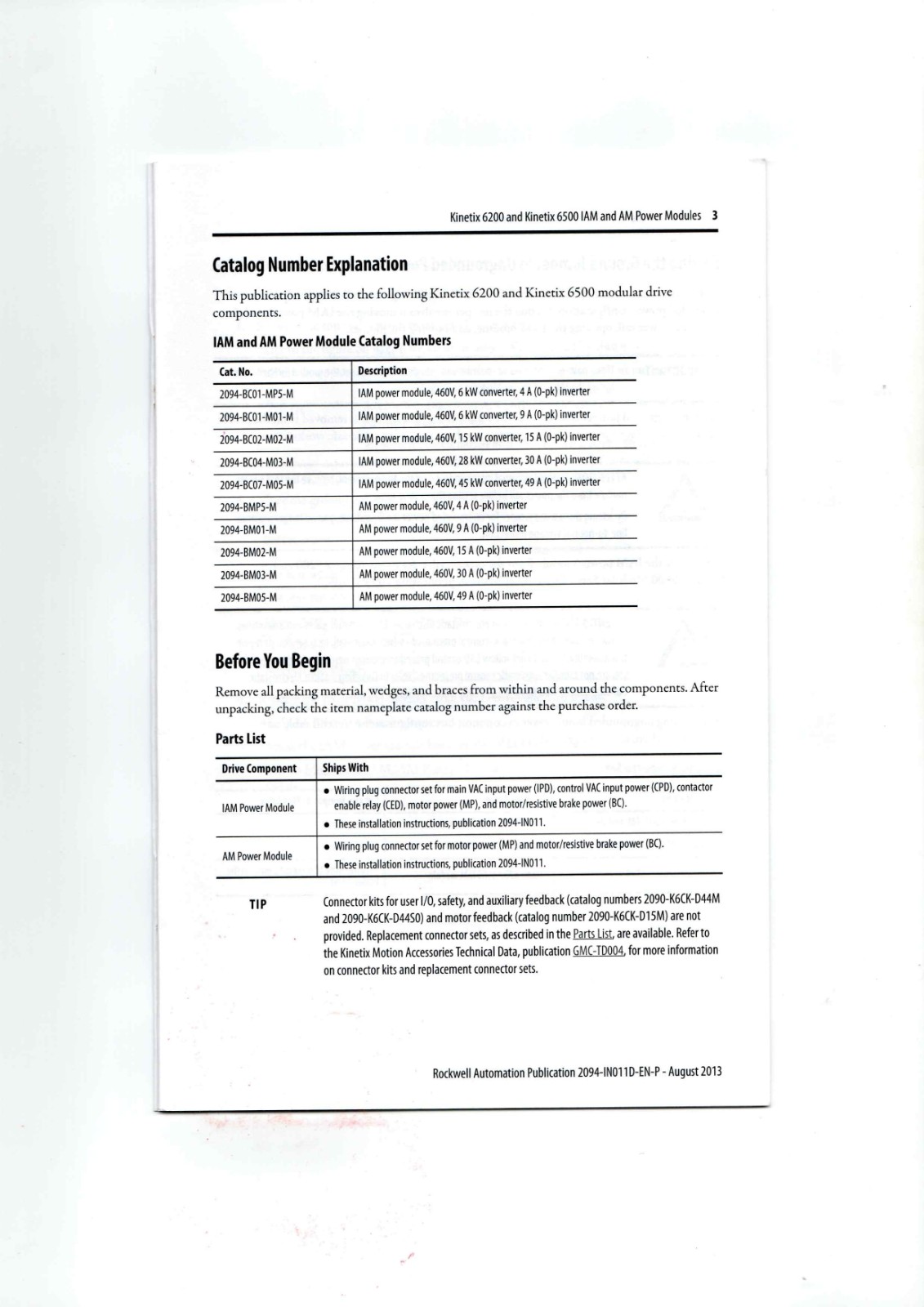Allen-Bradley 2094-BC01-MP5-M, 2094-BC01-M01-M, 2094-BC02-M02-M, 2094-BC04-M03-M, 2094-BC07-M05-M, 2094-BMP5-M,