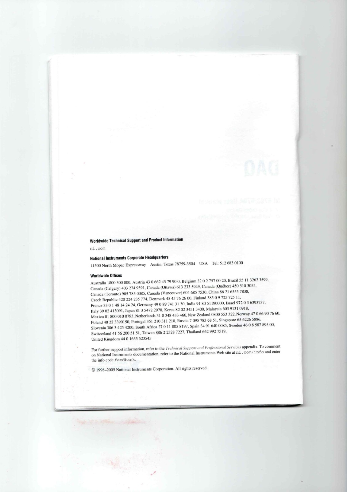 National Instruments PCI-6703,PCI-6704,PXI-6703,PXI-6704