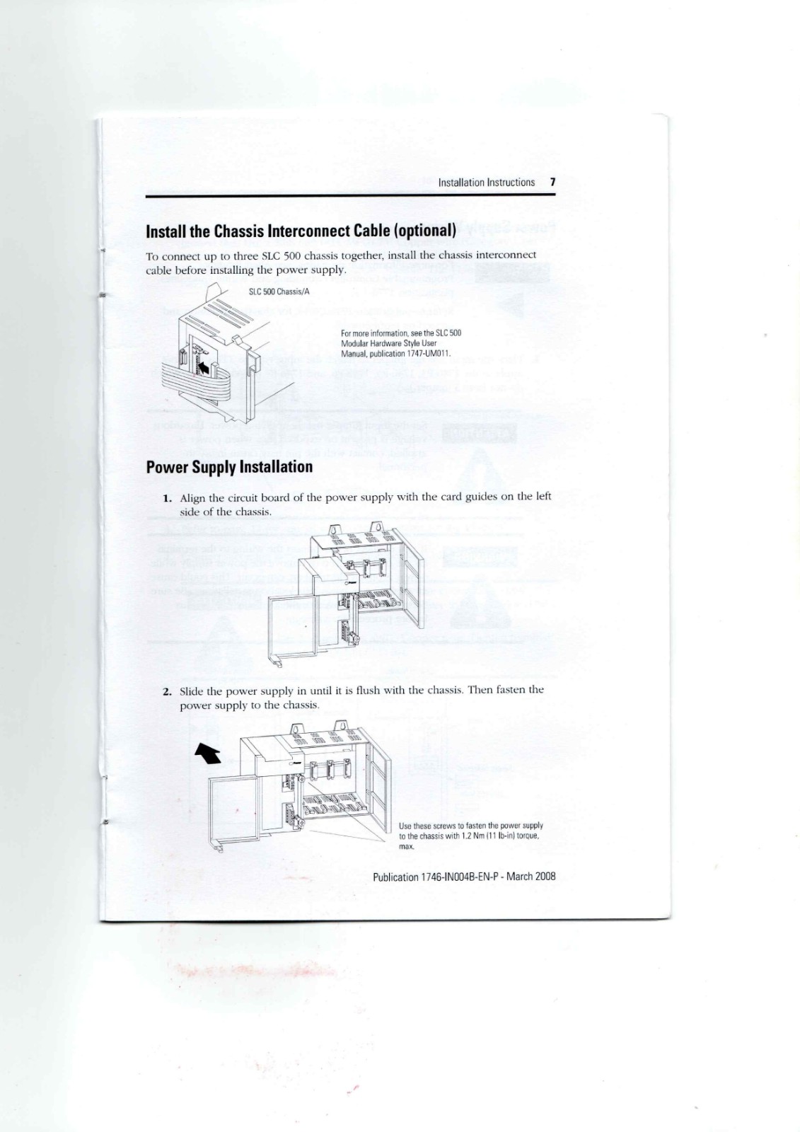 Allen-Bradley 1746-P1, 1746-P2, 1746-P3 Data Sheet