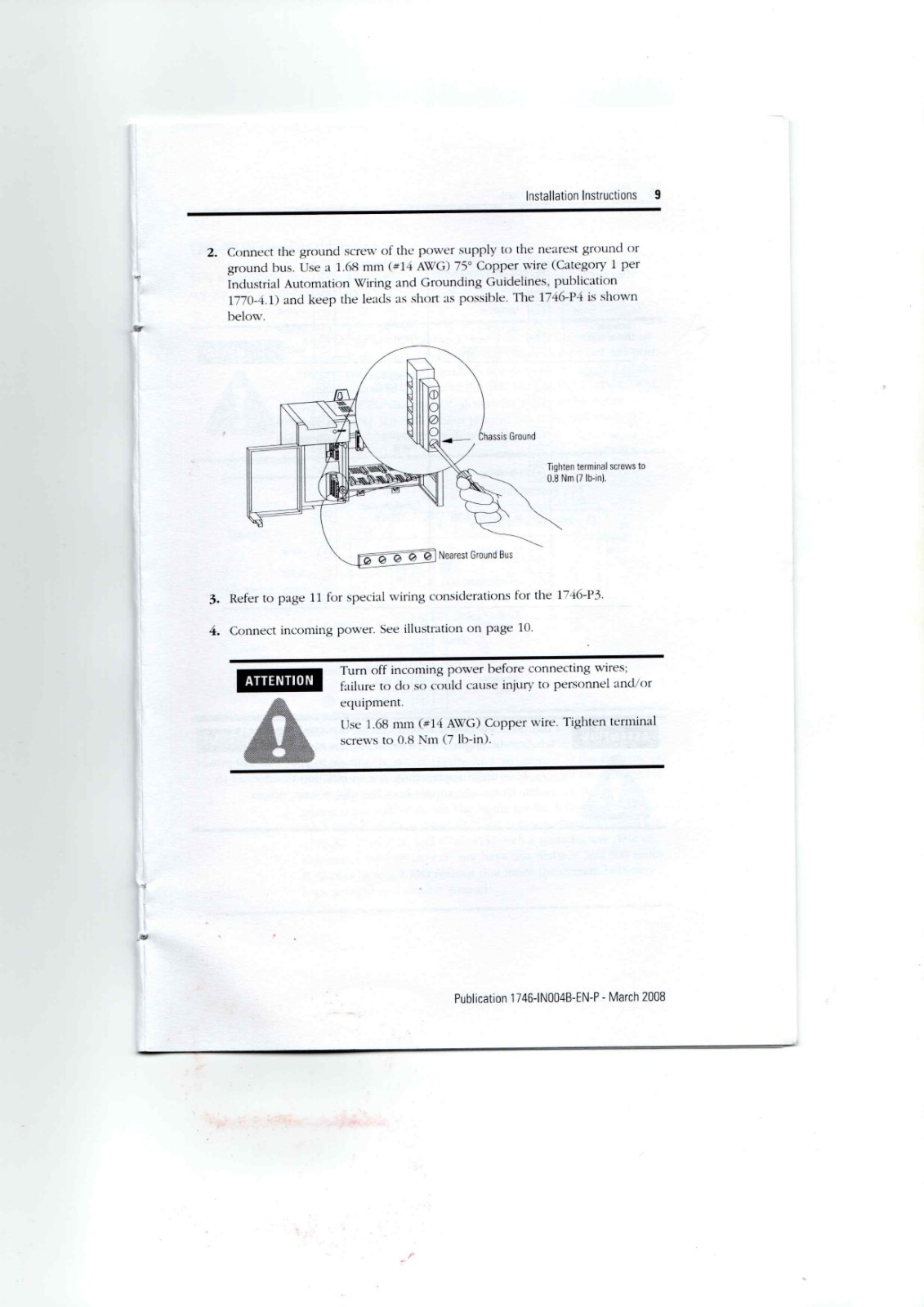 Allen-Bradley 1746-P1, 1746-P2, 1746-P3 Data Sheet