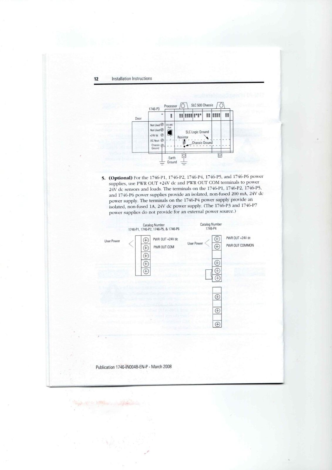 Allen-Bradley 1746-P1, 1746-P2, 1746-P3 Data Sheet