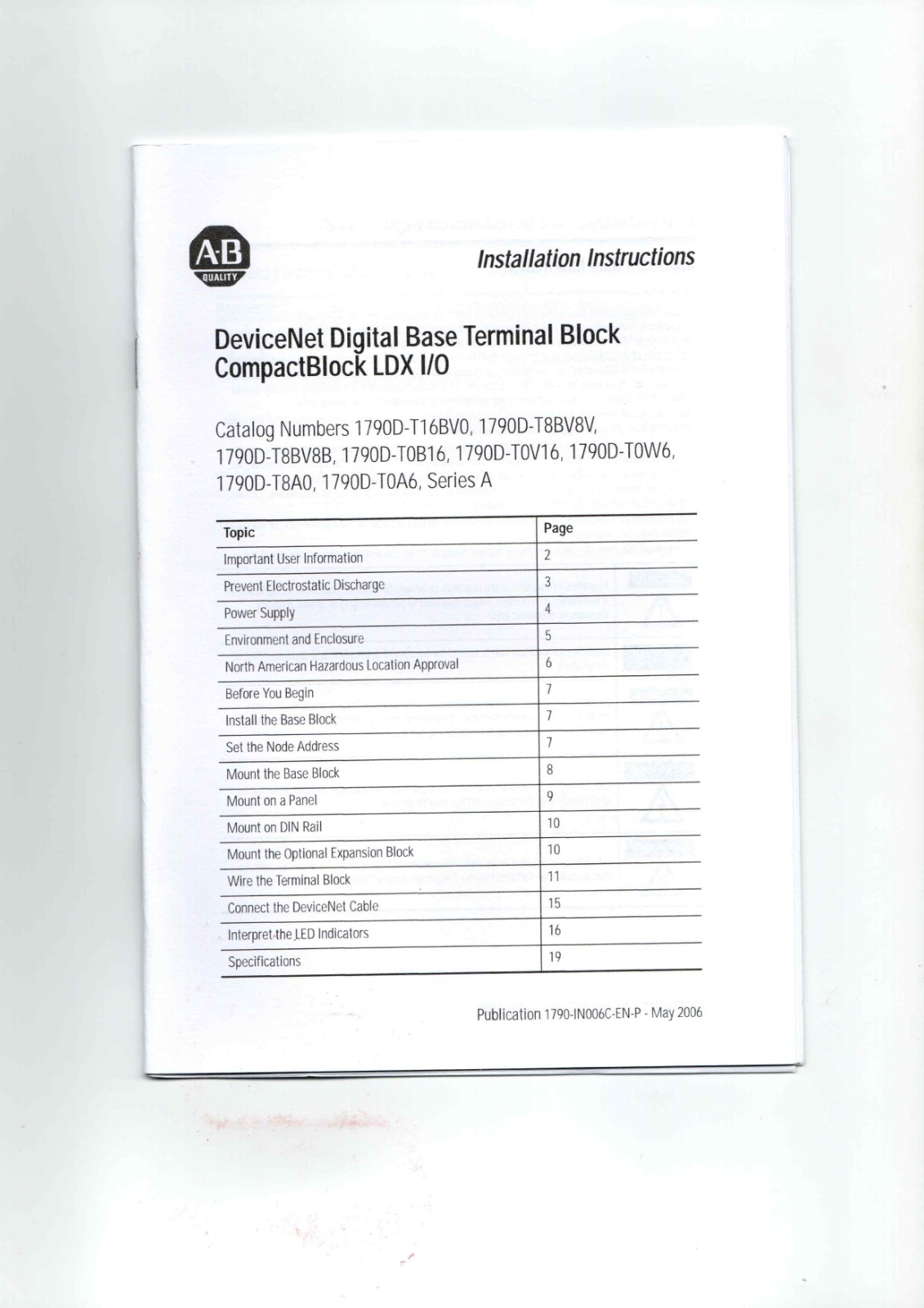 A-B 1790D-T16BV0 Datasheet