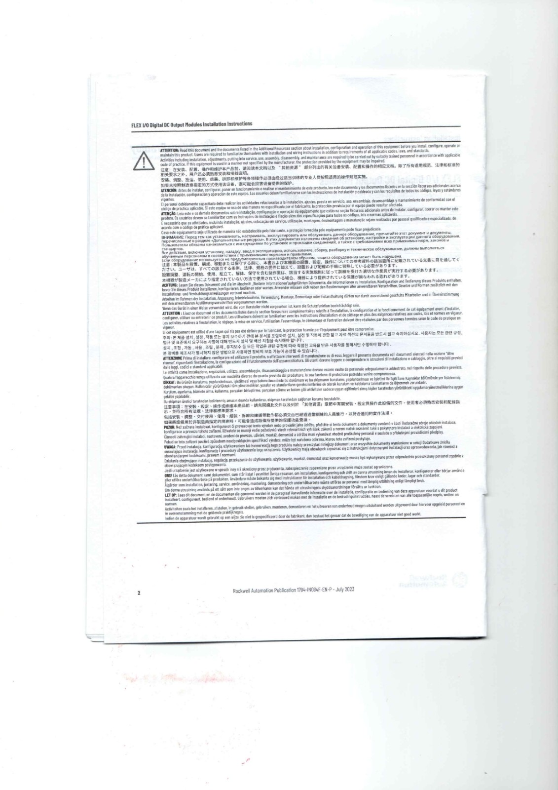A-B 1794-OB8, 1794-OB8EP, 1794-OB16, 1794-OB16P, 1794-OB32P Datasheet
