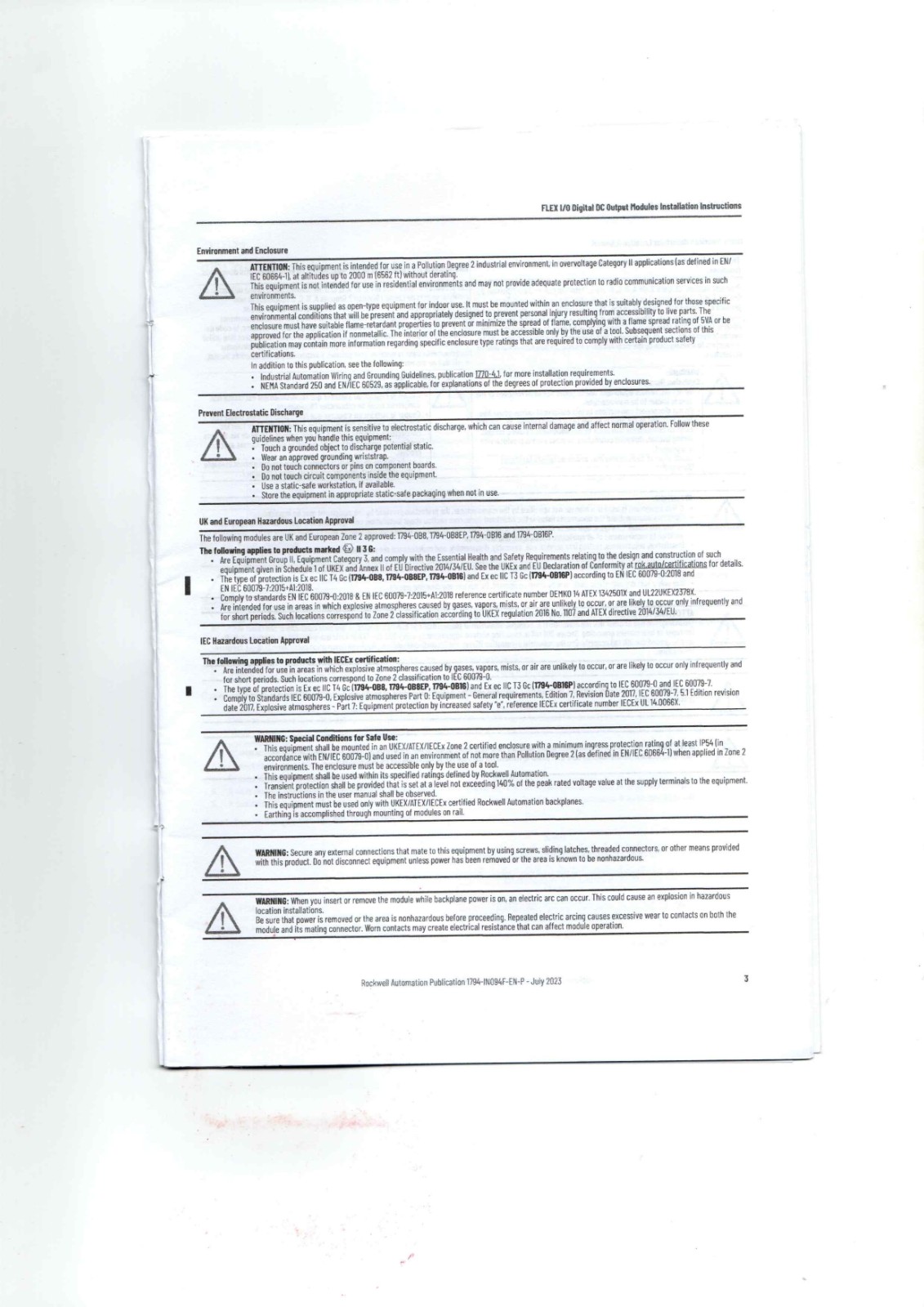 A-B 1794-OB8, 1794-OB8EP, 1794-OB16, 1794-OB16P, 1794-OB32P Datasheet