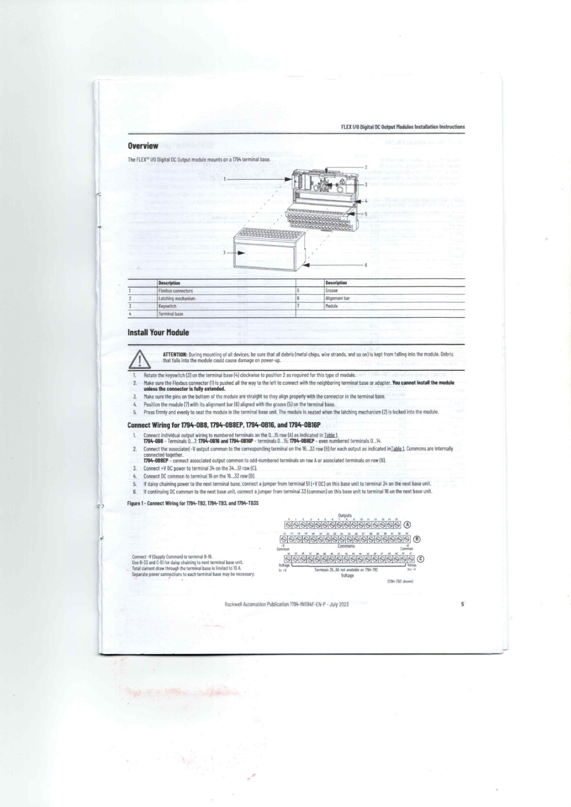 A-B 1794-OB8, 1794-OB8EP, 1794-OB16, 1794-OB16P, 1794-OB32P Datasheet