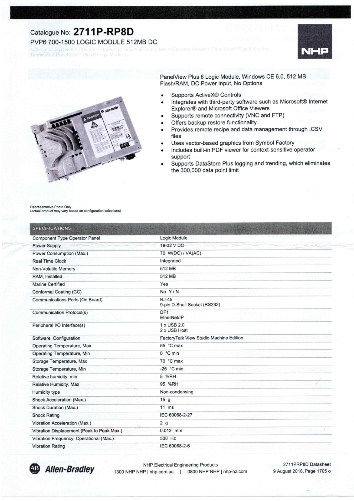 A-B 2711P-RP8D Datasheet