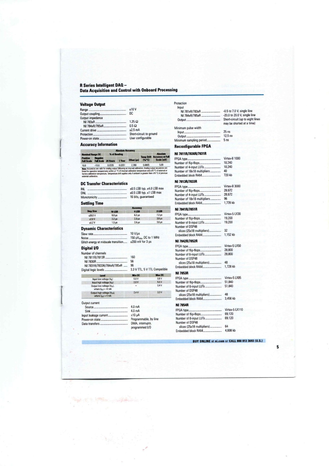NI PCI-7811R, PCI-7813R Datasheet