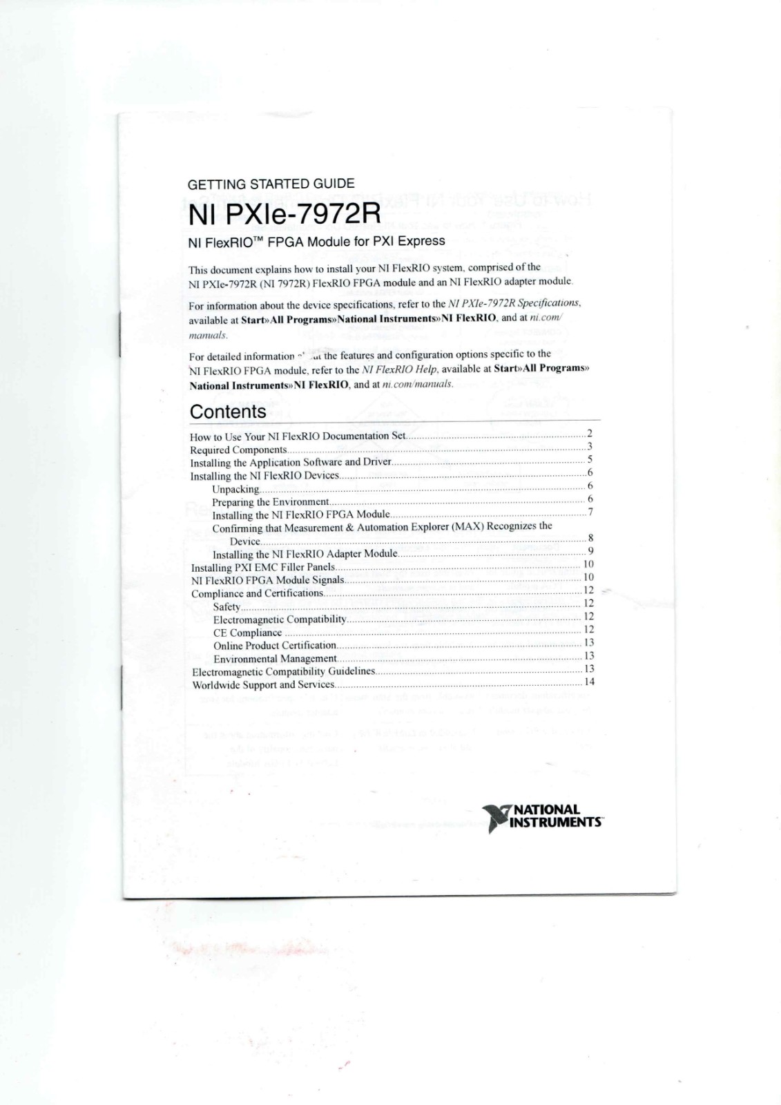NI PXIE-7972R Datasheet