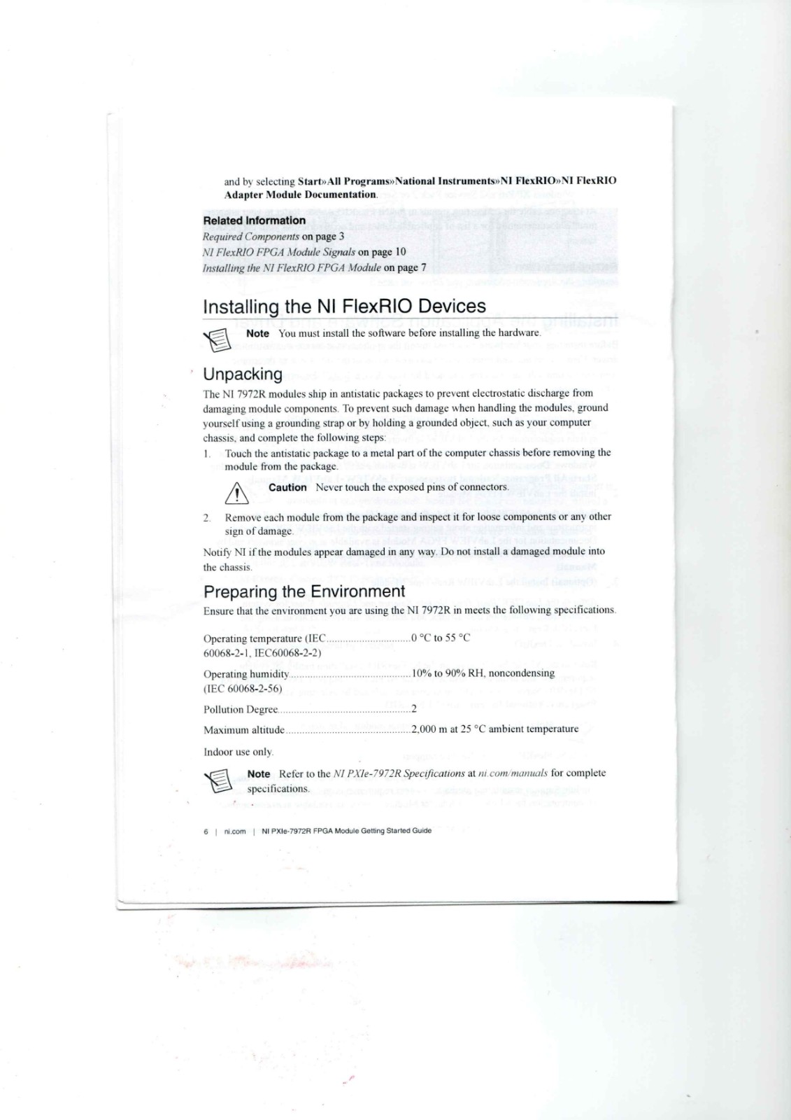 NI PXIE-7972R Datasheet