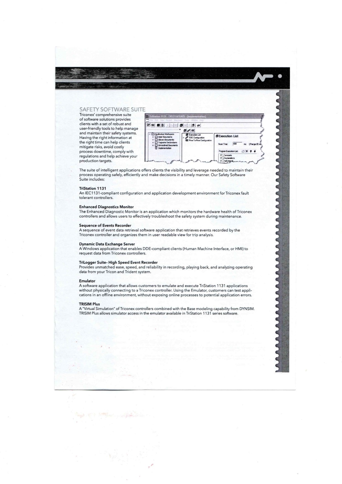 Tricon Safety Instrumented System (SIL3) Data Sheet