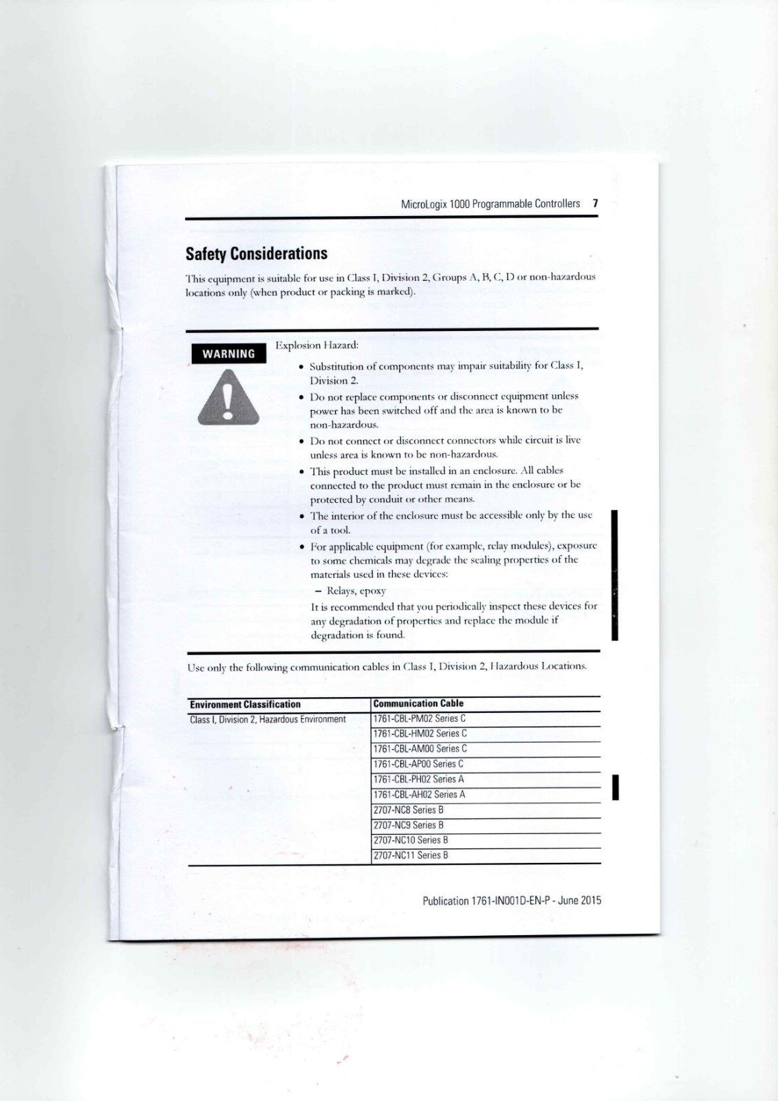 A-B 1761-L10BWA,-L10BWB,-L10BXB, Data Sheet