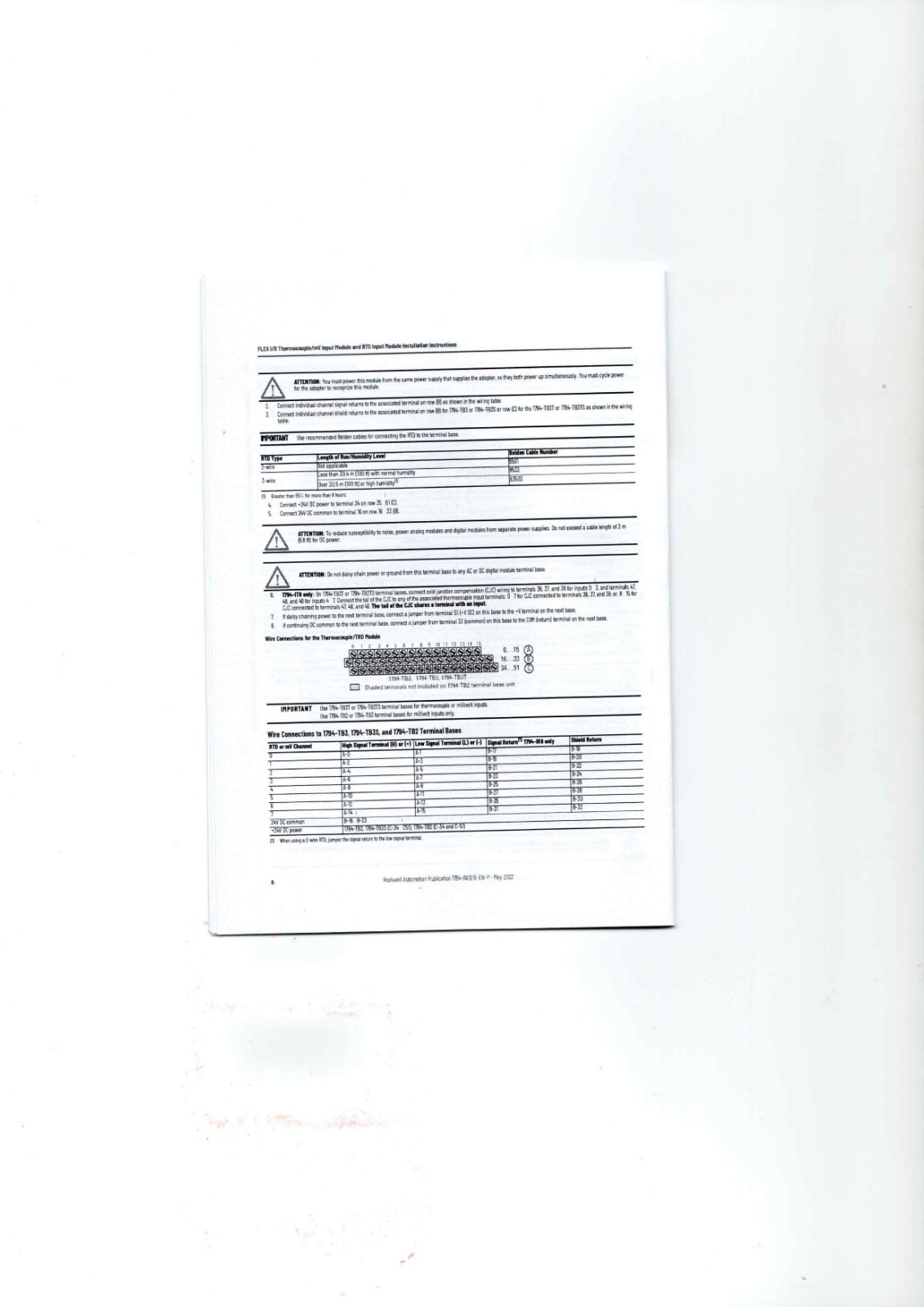 A-B 1794-IT8, 1794-IR8 Data Sheet