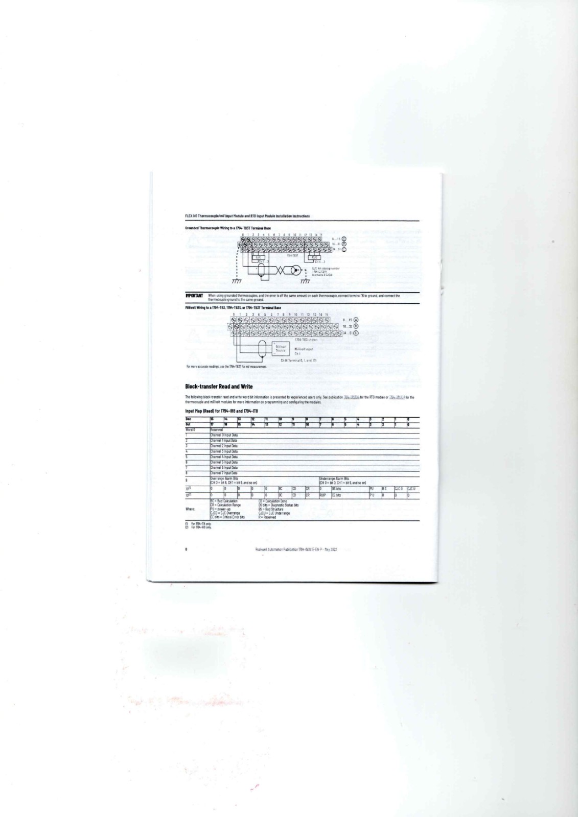 A-B 1794-IT8, 1794-IR8 Data Sheet