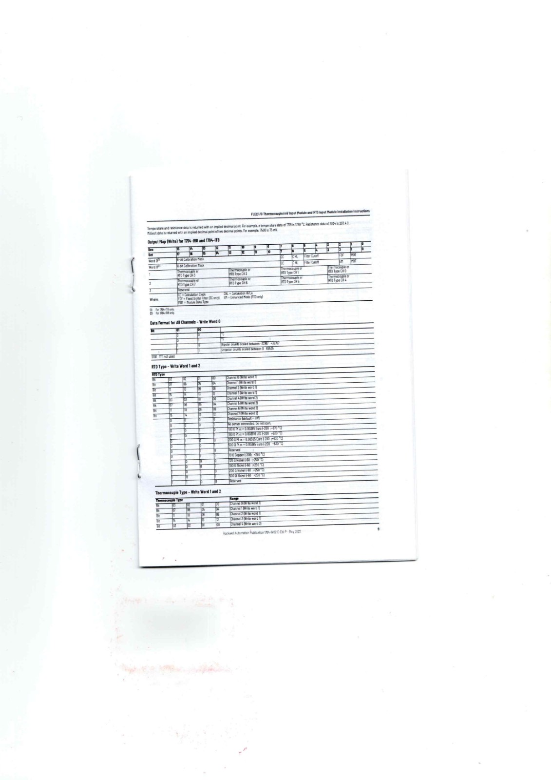 A-B 1794-IT8, 1794-IR8 Data Sheet