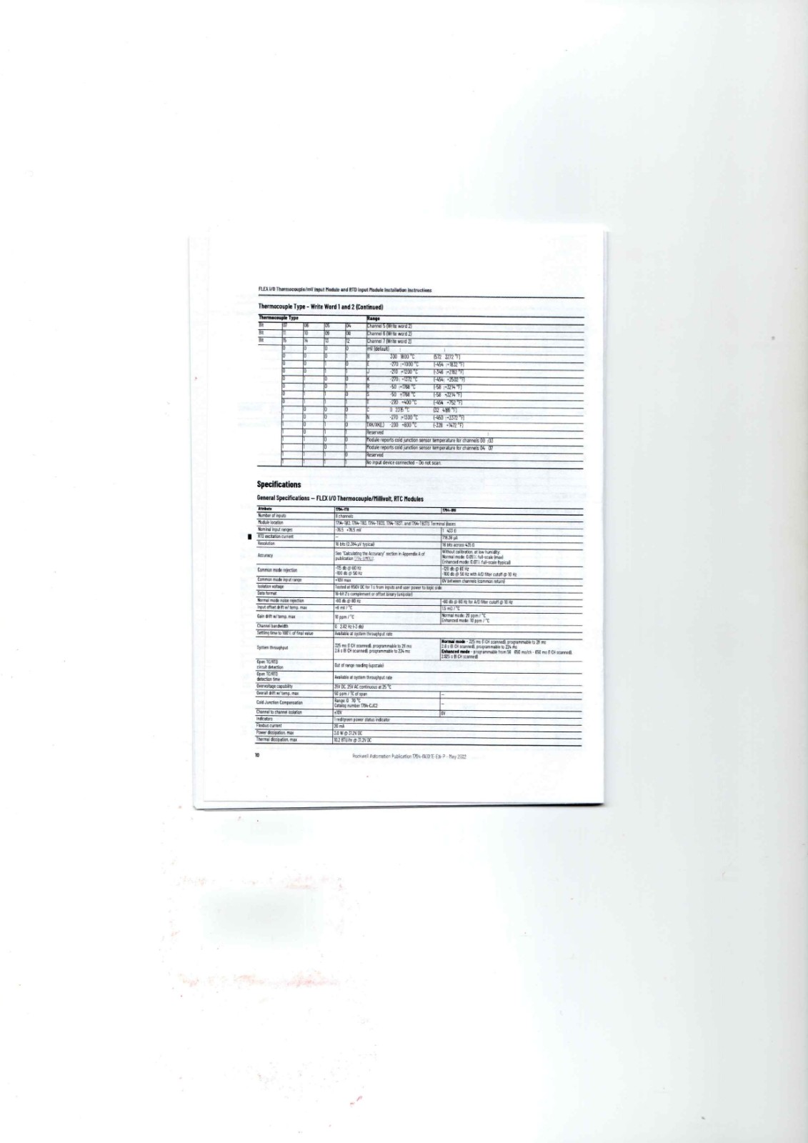 A-B 1794-IT8, 1794-IR8 Data Sheet