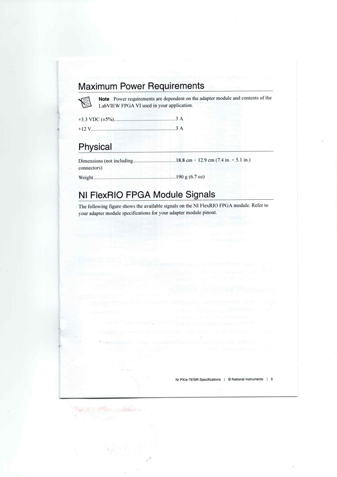 NI PXIE-7976R Datasheet