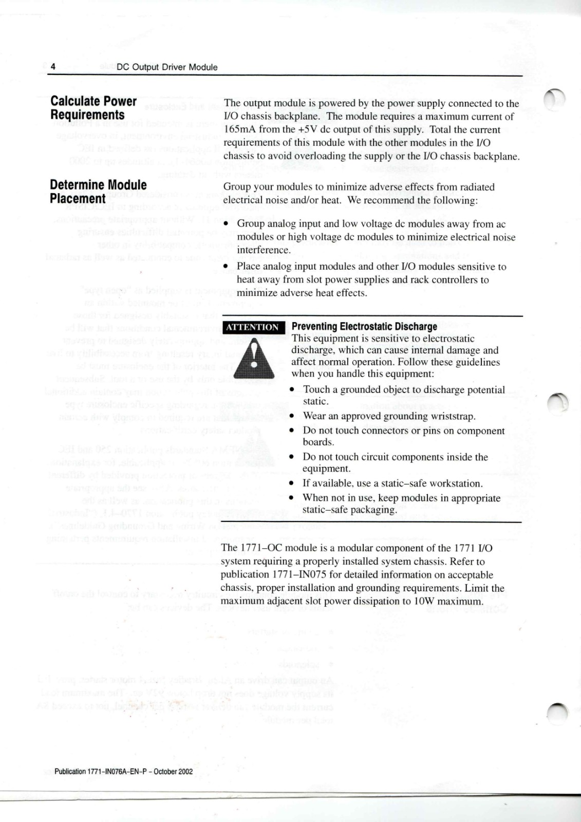 A-B 1771-OC Data Sheet