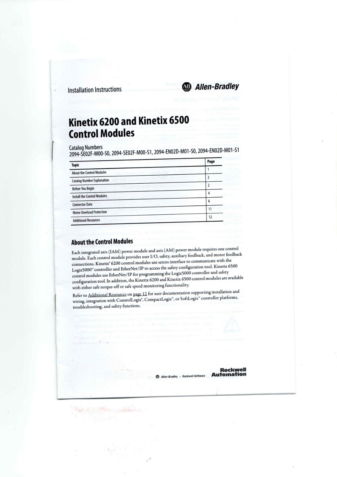 A-B 2094-SE02F-M00-S0, 2094-SE02F-M00-S1 Datasheet