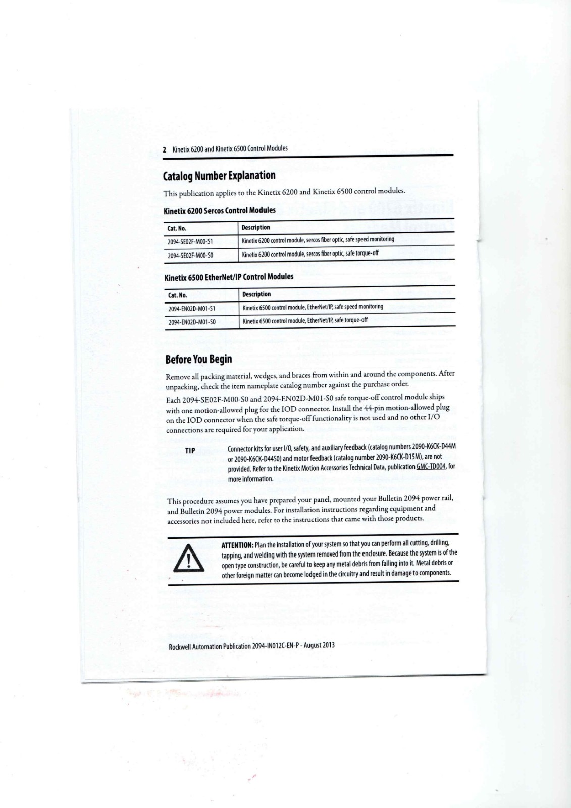 A-B 2094-SE02F-M00-S0, 2094-SE02F-M00-S1 Datasheet