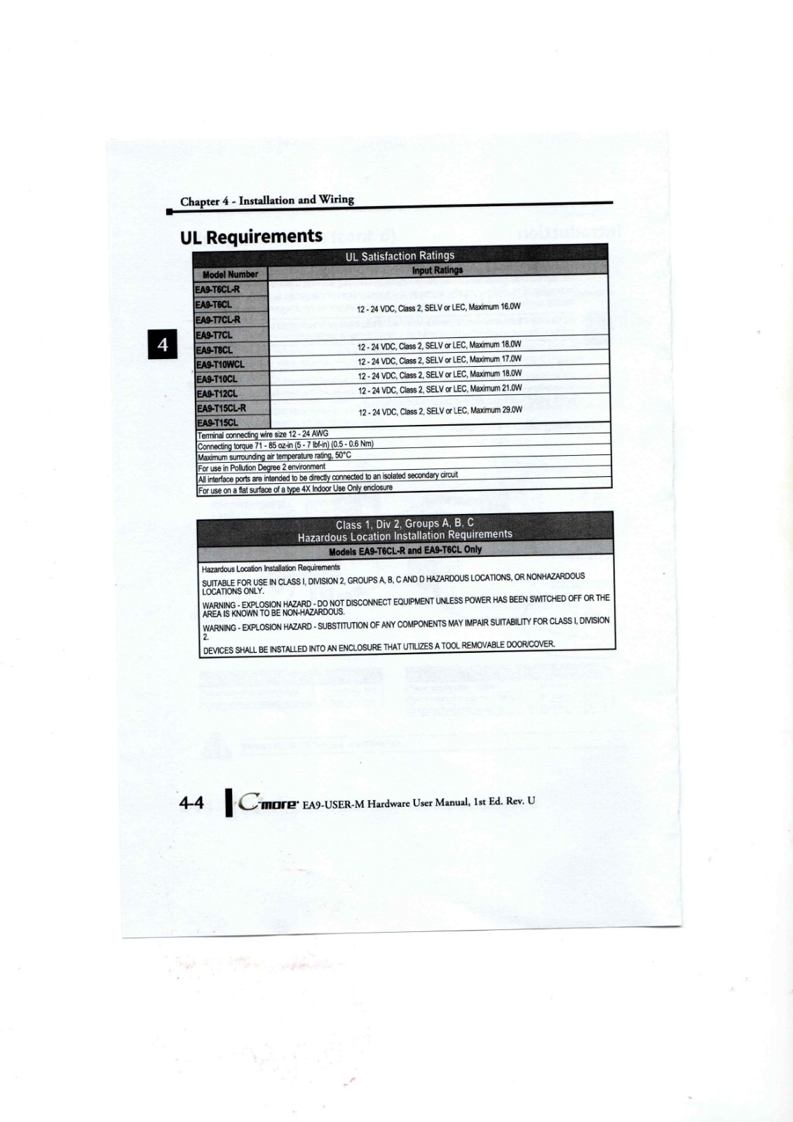 AutomationDirect EA9-T6CL-R, EA9-T6CL, EA9-T7CL-R, EA9-T7CL Datasheet